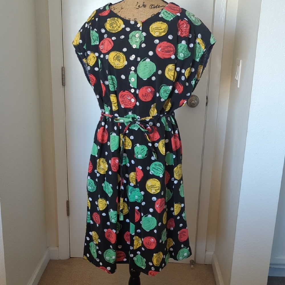 Colorful Polka Dot Women's Dress